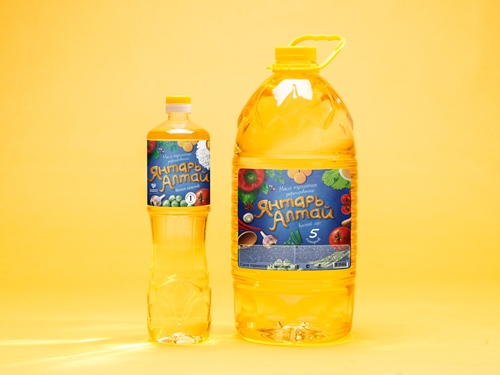 Бутлированное рафинированное дезодорированное подсолнечное масло «Янтарь Алтай»