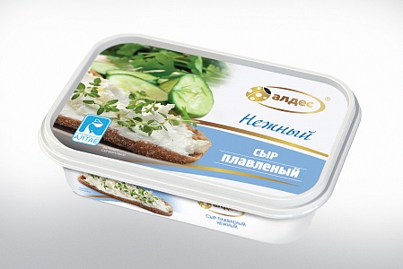 Сыр плавленый Нежный ТМ "Алдес"