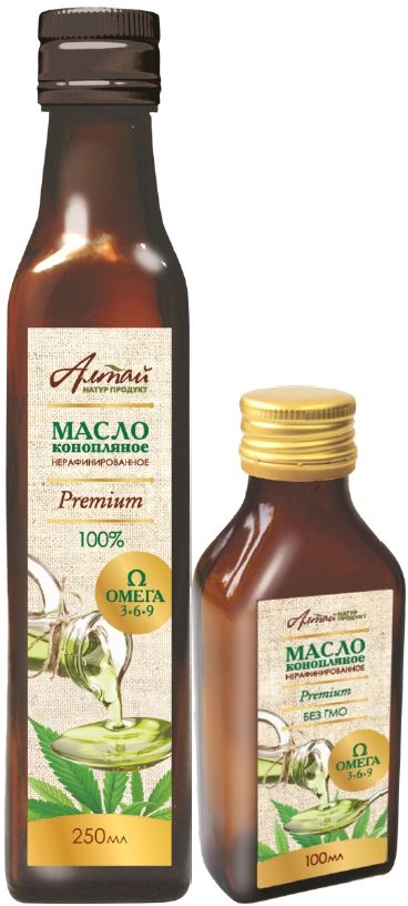 Масло конопляное  нерафинированное "Premium"