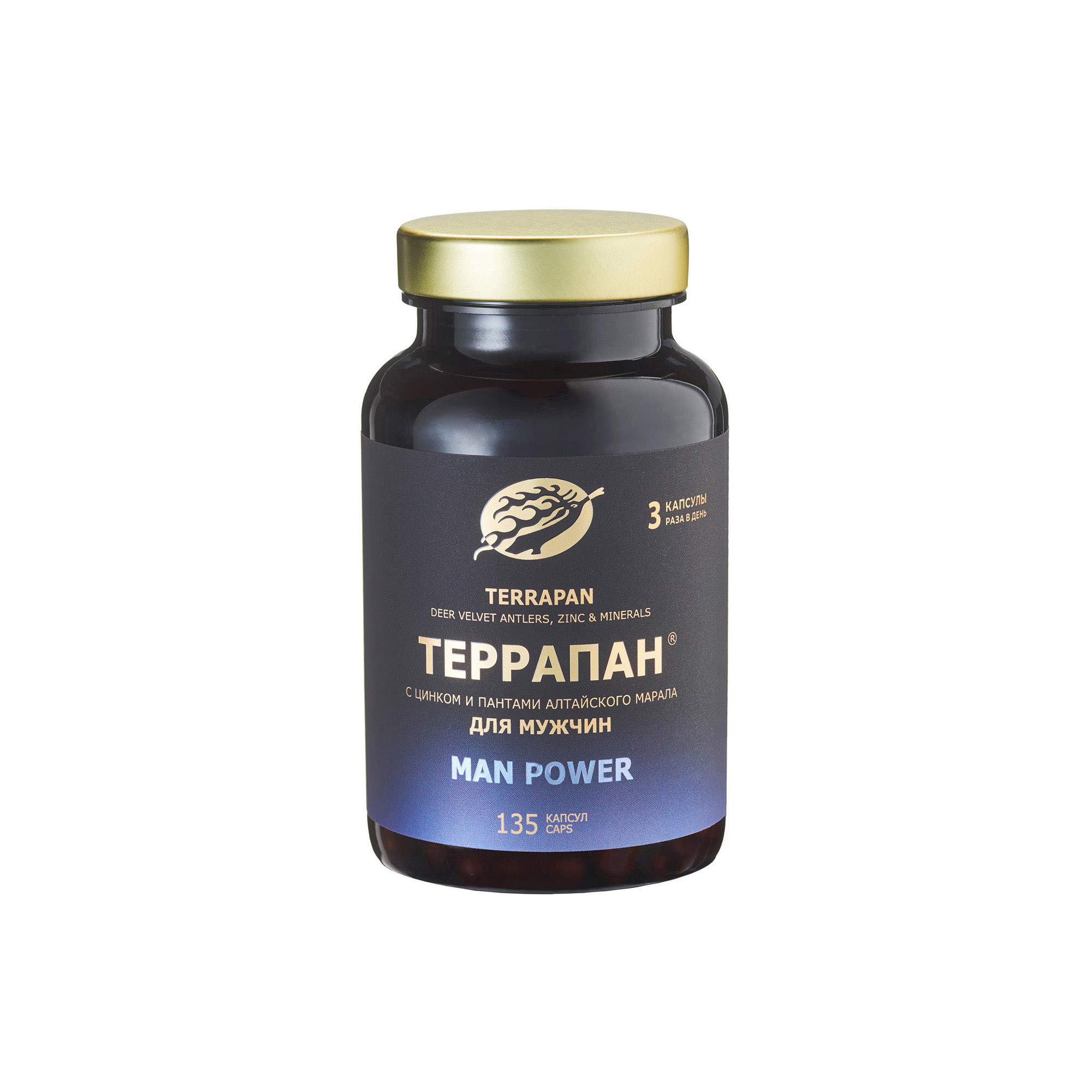 ТЕРРАПАН ДЛЯ МУЖЧИН, минеральный комплекс для мужского здоровья с пантами марала и цинком, 135 капсул