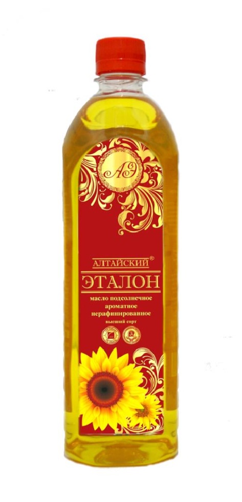 Масло подсолнечное "Алтайский эталон" ароматное 0,9 литра
