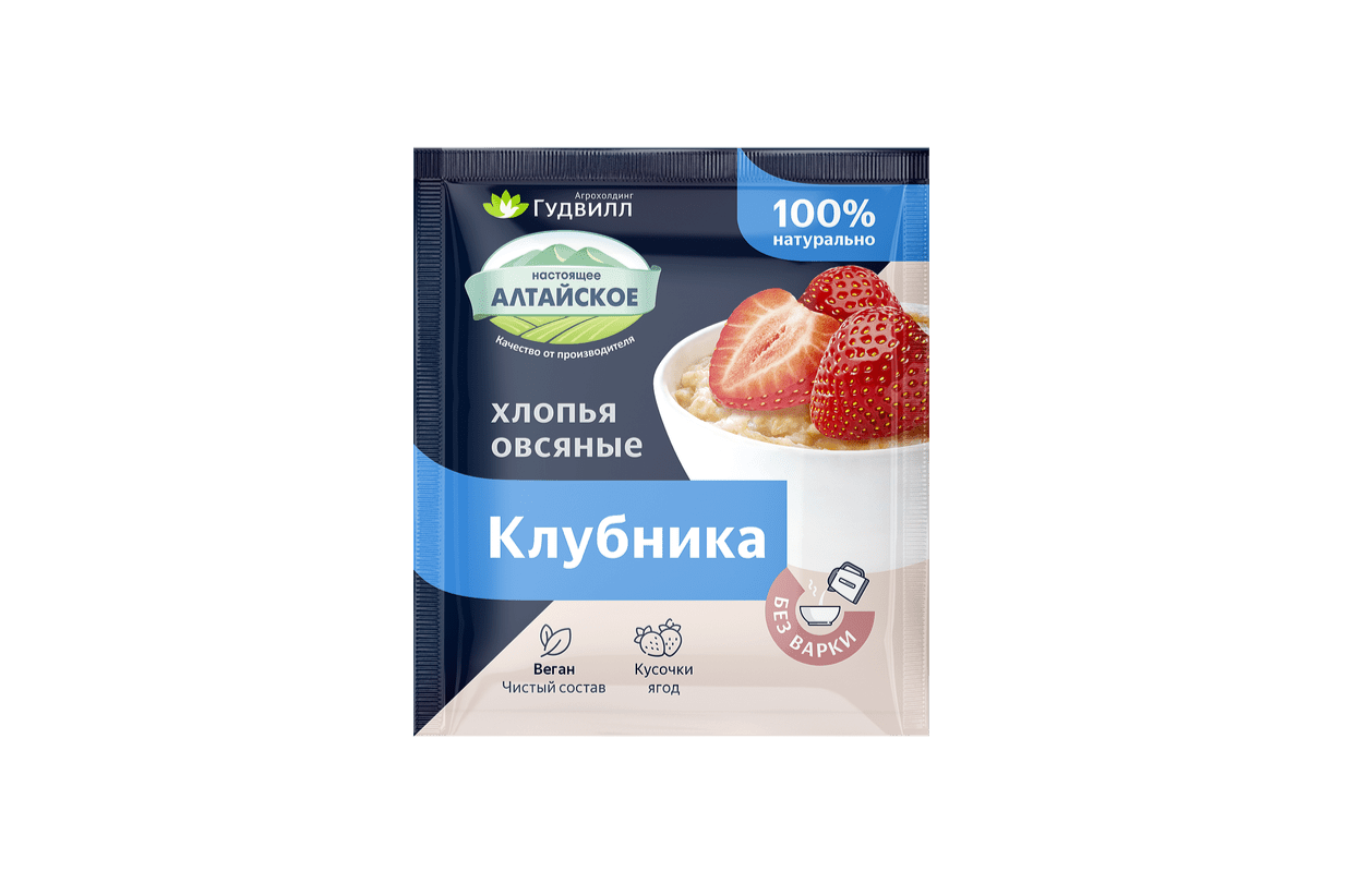 Овсяные хлопья с клубникой 40 г