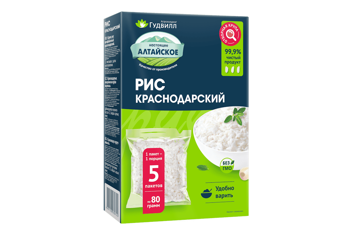 Рис краснодарский в варочных пакетах 400 г
