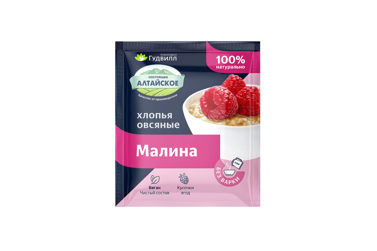 Овсяные хлопья с малиной 40 г