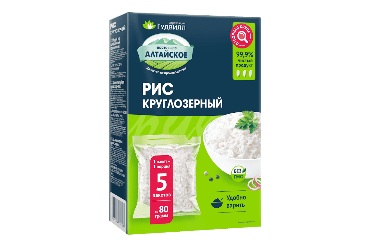 Рис круглозерный в варочных пакетах 400 г