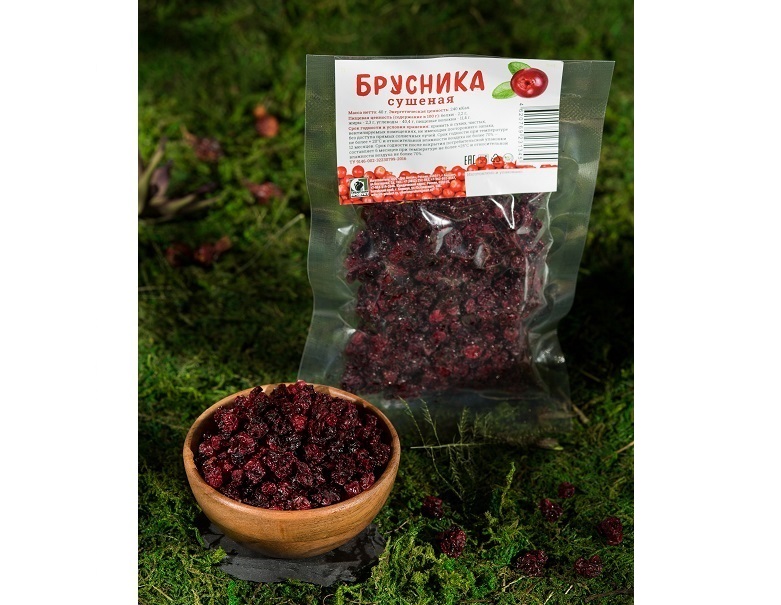Брусника сушеная 