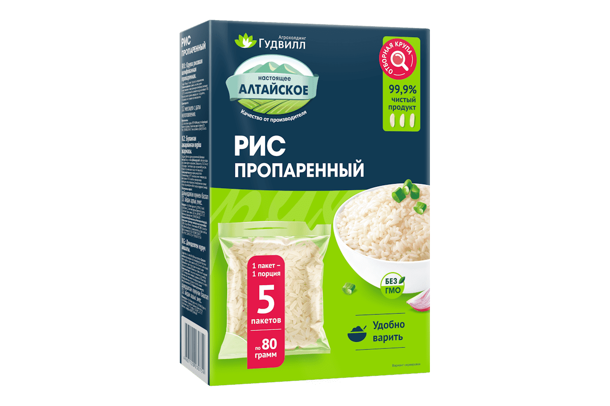 Рис пропаренный в варочных пакетах 400 г