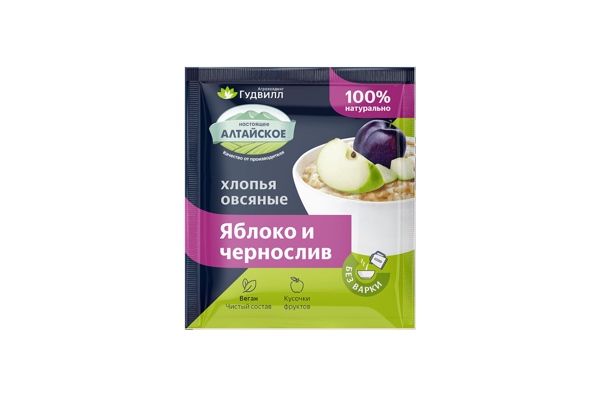 Овсяные хлопья с яблоком и черносливом 40 г
