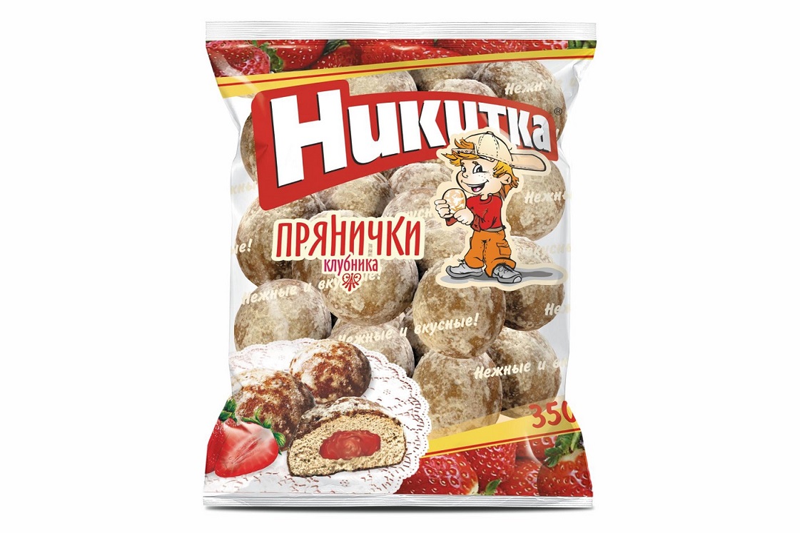 Прянички "Никитка" "Клубника" 350 г / 5 кг