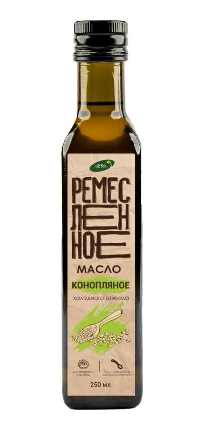 Конопляное масло прямого холодного отжима «Ремесленное»
