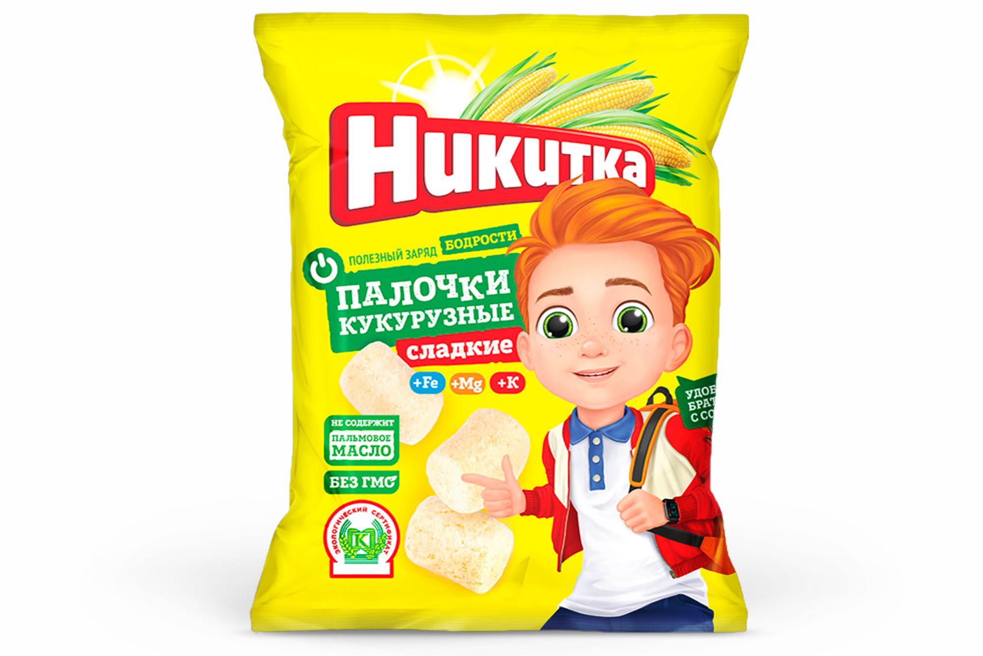 Кукурузные палочки "Никитка" Сладкие 160 г / 55 г