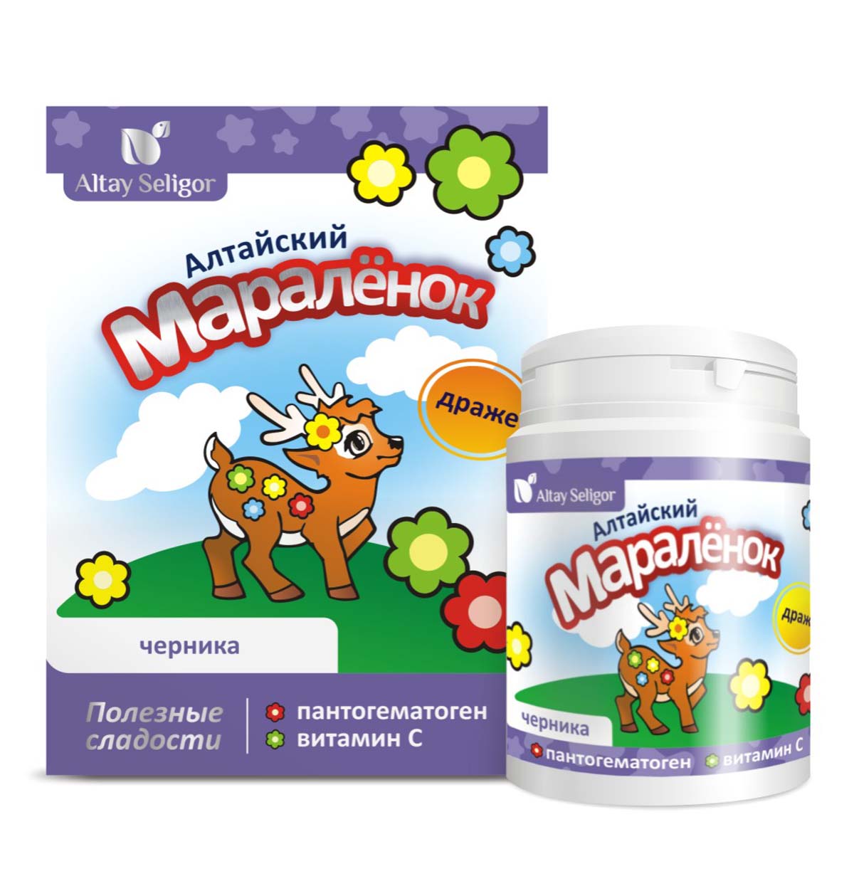 Драже "Алтайский маралёнок" "Черника"