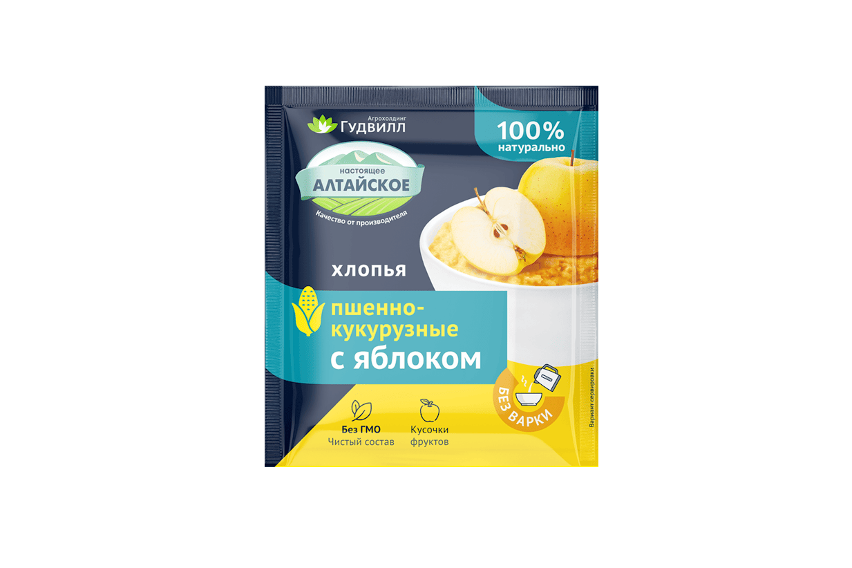 Хлопья пшенно-кукурузные с яблоком 40 г