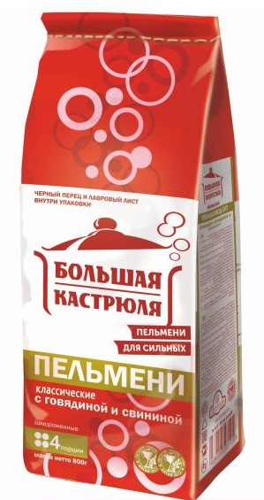 Пельмени Классические с говядиной и свининой ТМ Большая кастрюля