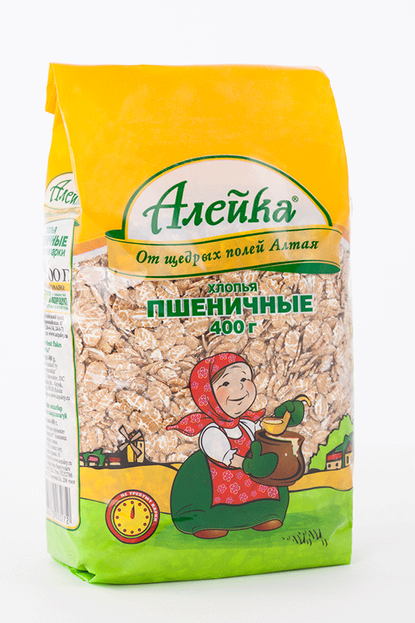 Хлопья пшеничные не требующие варки "Алейка"