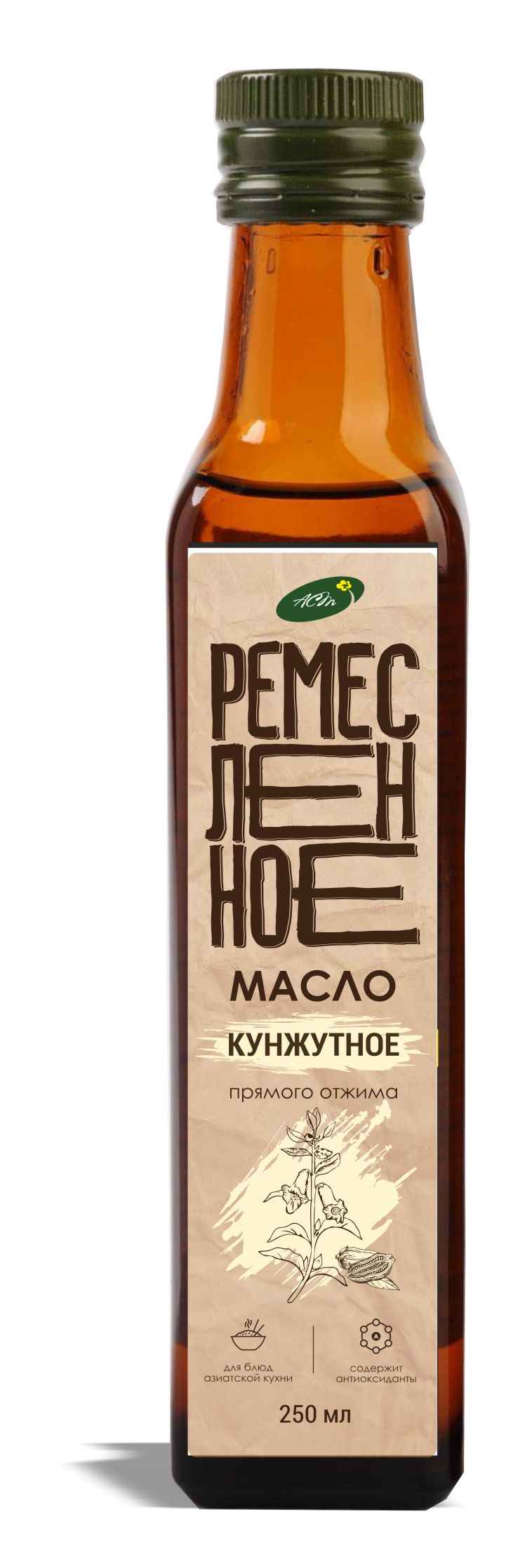 Кунжутное масло прямого холодного отжима «Ремесленное»