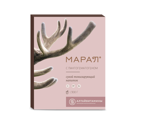 Сухой тонизирующий напиток "Марал®" с пантогематогеном, 300 г