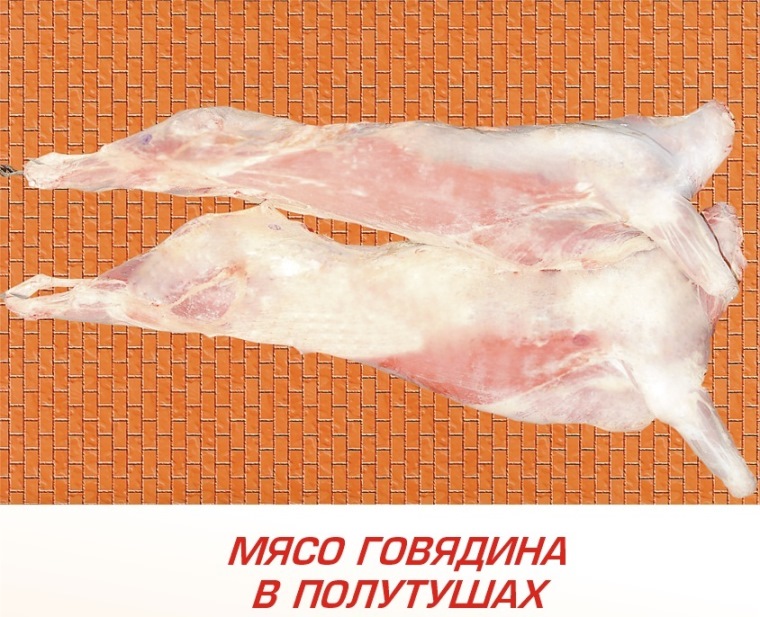 Мясо говядина в п/т и четвертинах