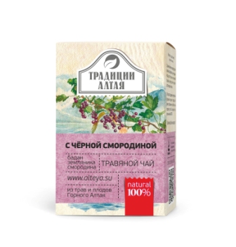 Чайный напиток травяной чай с черной смородиной
